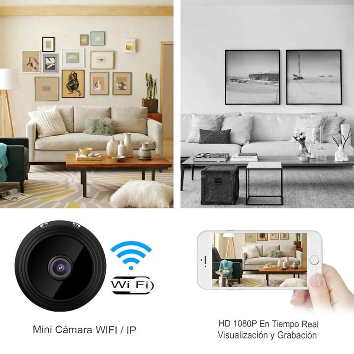 Mini Cámara WiFi HD 1080p Grabadora de Voz Wireless Remota